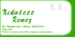 nikolett rencz business card